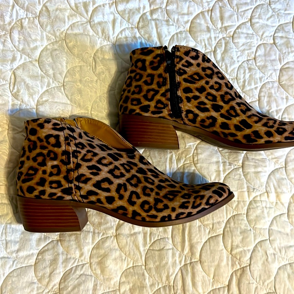 Leopard Ankle Booties, 9